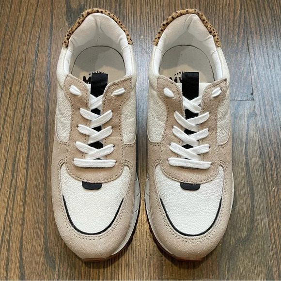 Madewell Kickoff Trainer Sneaker in Leather and Spot Dot Calf Hair Women’s 6 - Picture 2 of 11